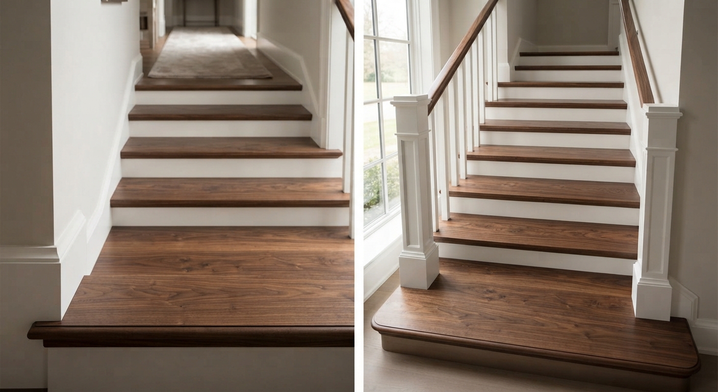 Custom Hardwood Staircase Treads