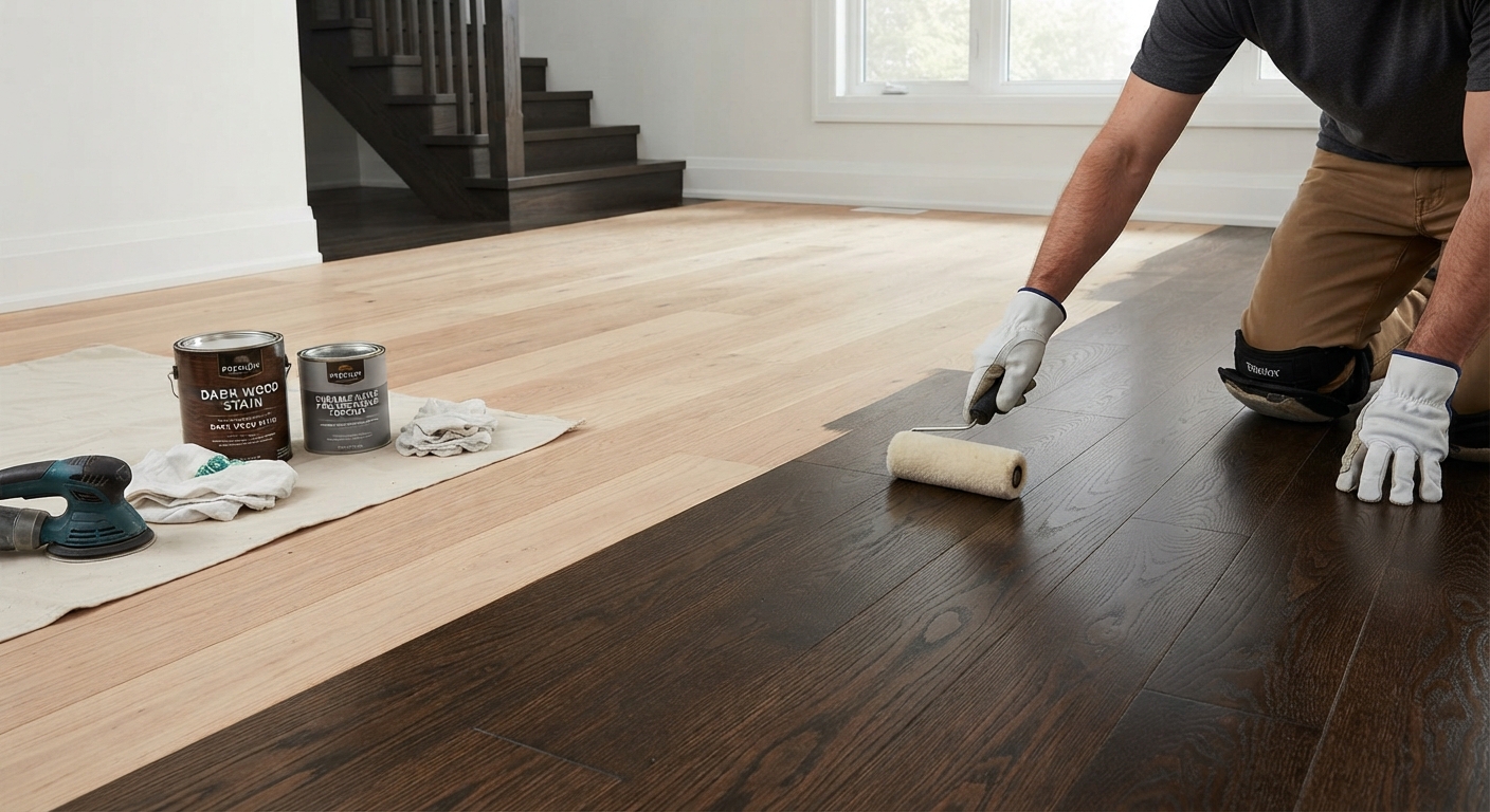 Dark Wood Stain & Refinishing